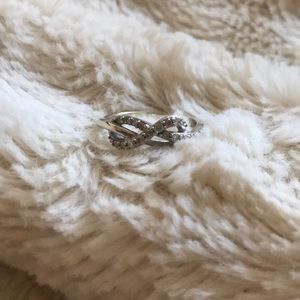 Silver infinity ring